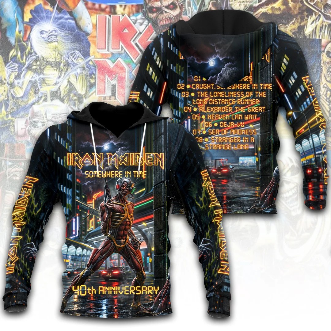 Iron Maiden Somewhere In Time 40th Anniversary 3D Apparel – TANTN25332