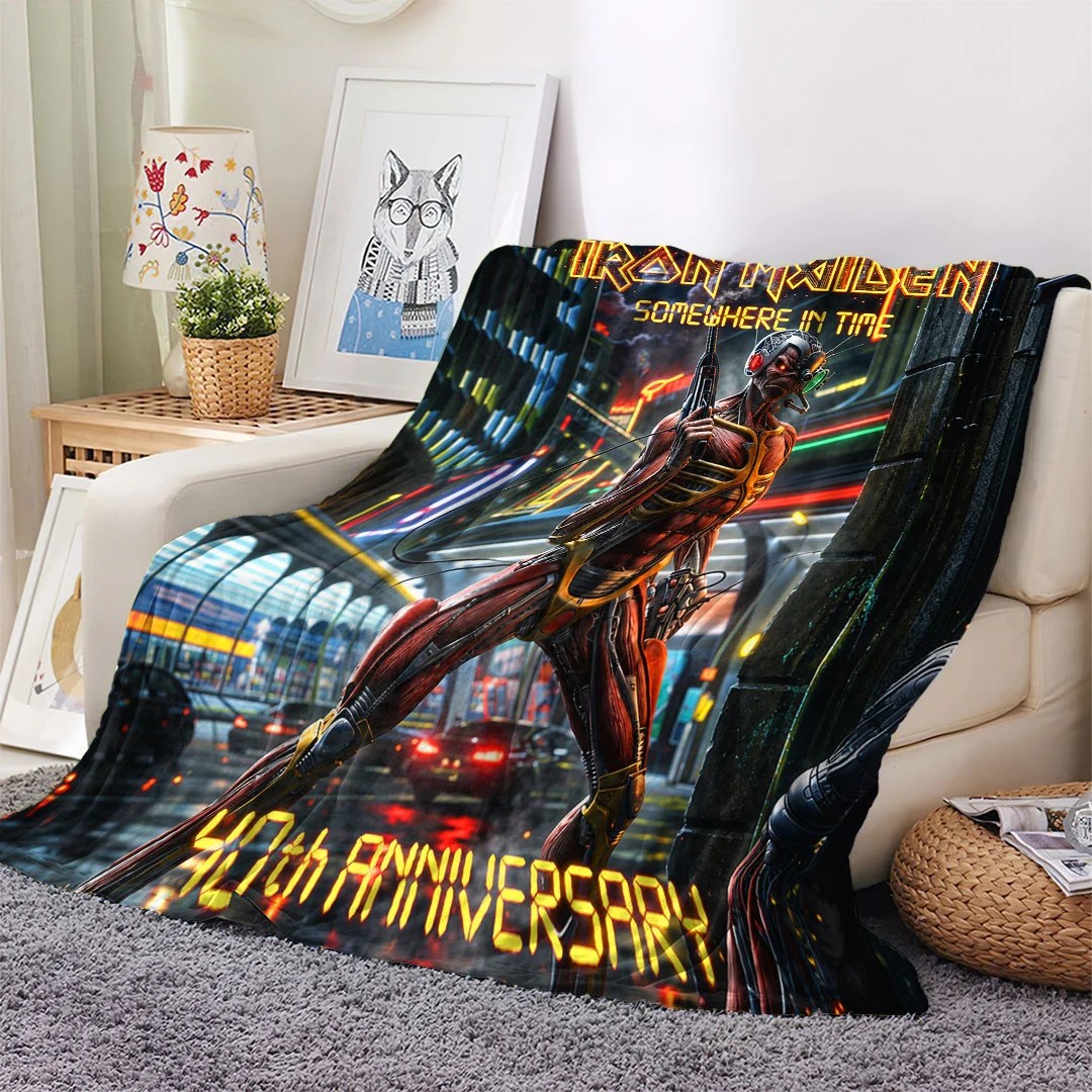 Iron Maiden Somewhere In Time 40th Anniversary Fleece Blanket – TANTN25376