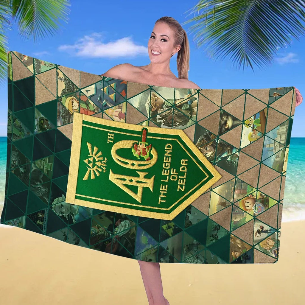 The Legend of Zelda 40th Anniversary Rectangle Beach Towel – TANTN25558
