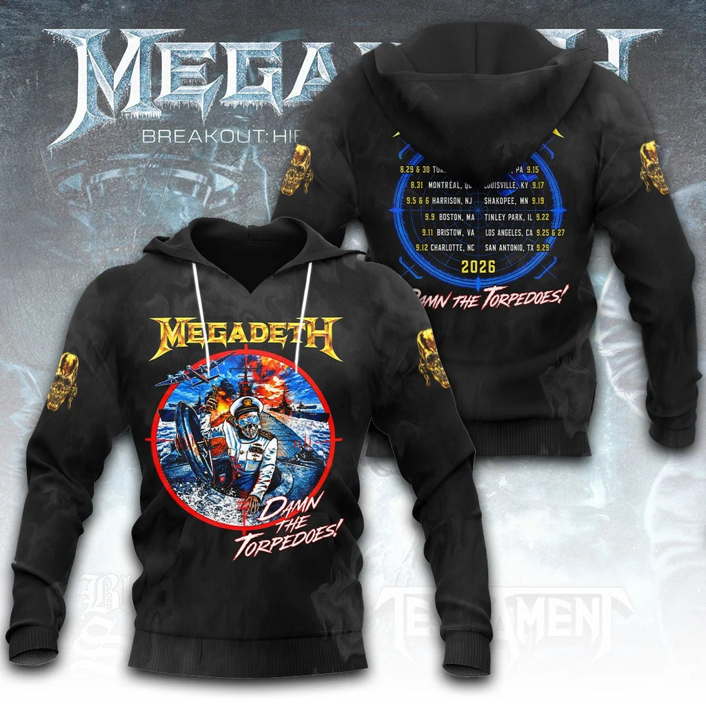 Megadeth Tour 2026 3D Apparel – TANTN25623