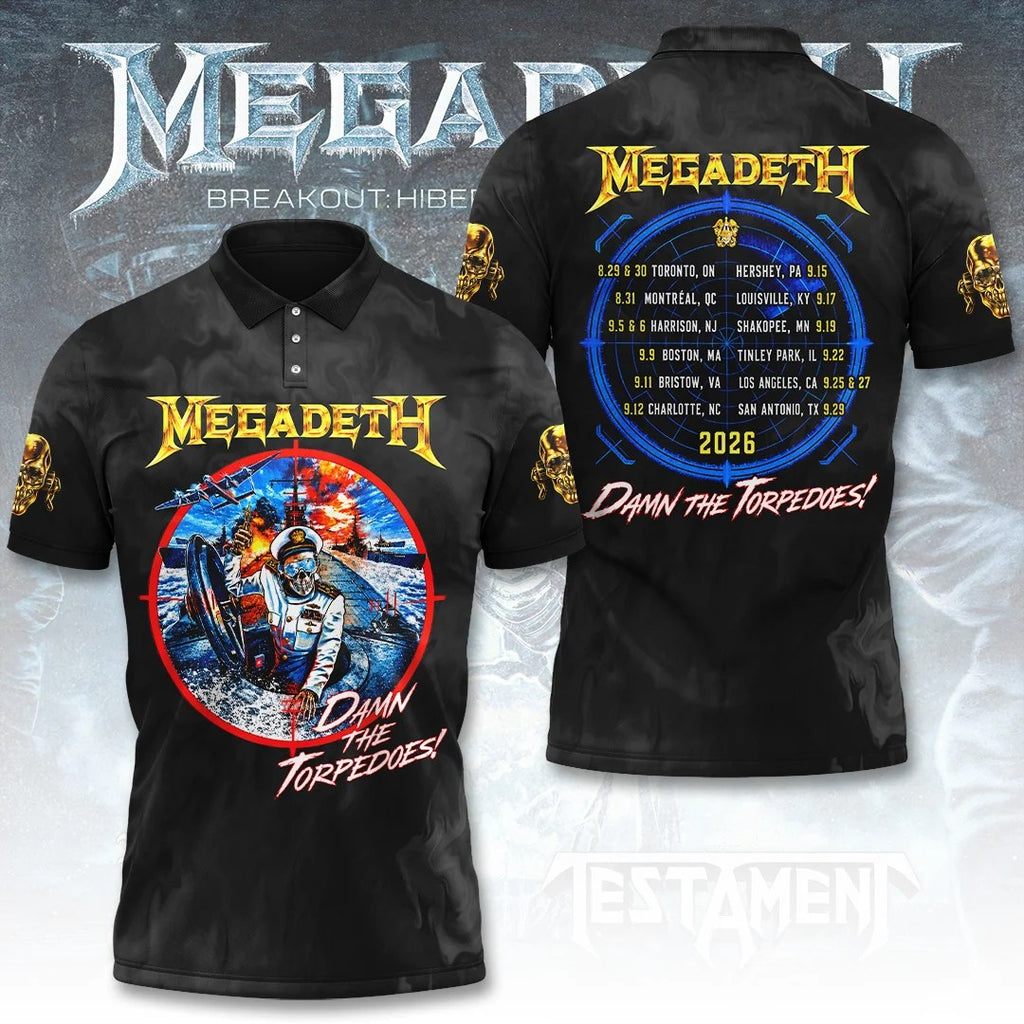 Megadeth Tour 2026 3D Apparel – TANTN25623