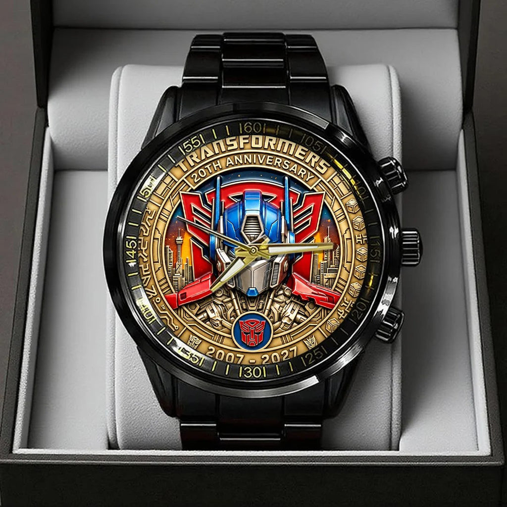 Transformers 20th Anniversary Black Stainless Steel Watch – TANTN25629