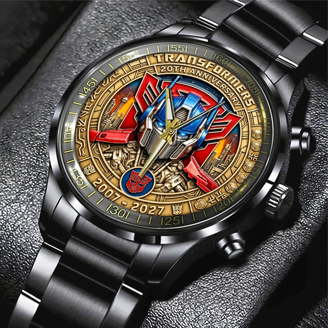 Transformers 20th Anniversary Black Stainless Steel Watch – TANTN25629