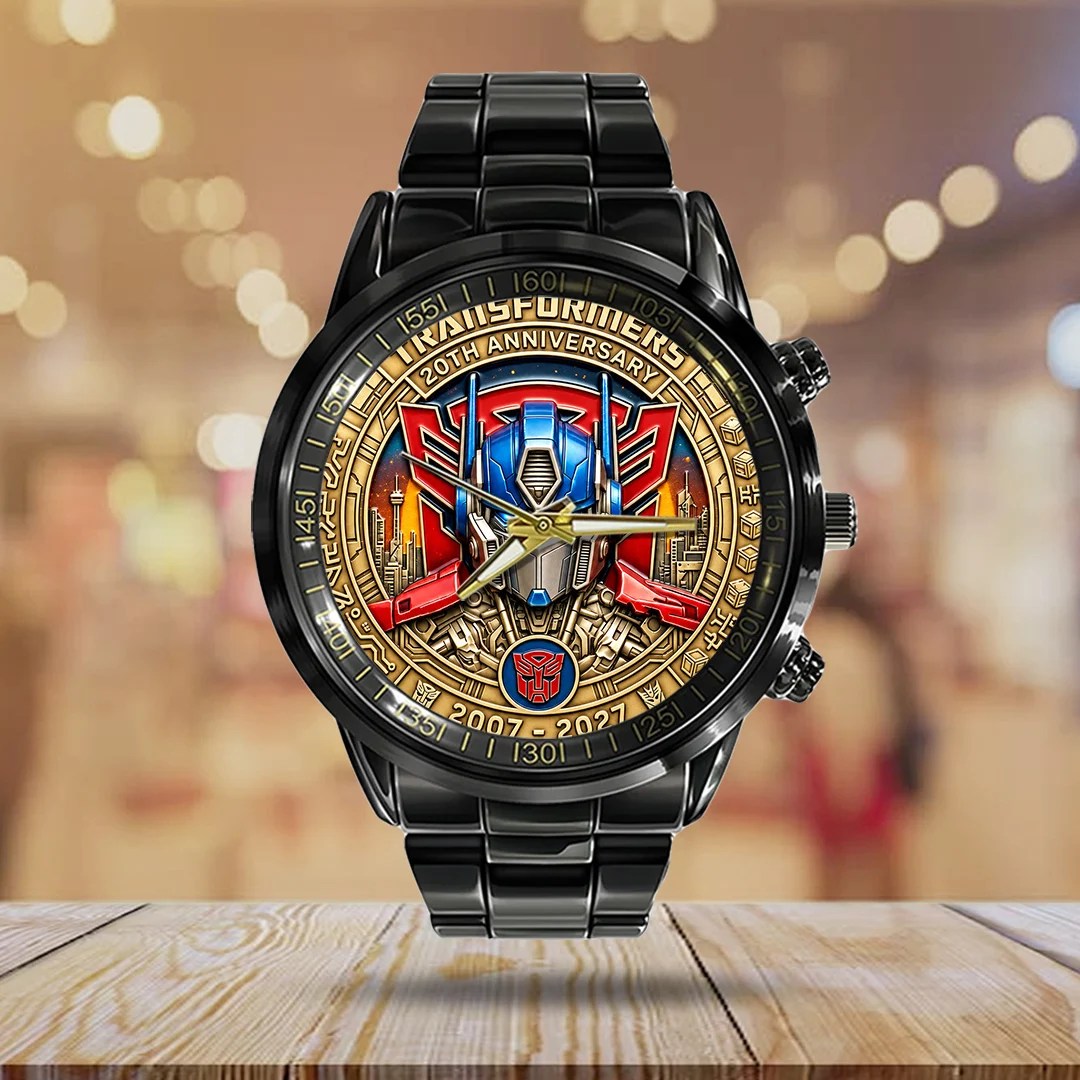 Transformers 20th Anniversary Black Stainless Steel Watch – TANTN25629