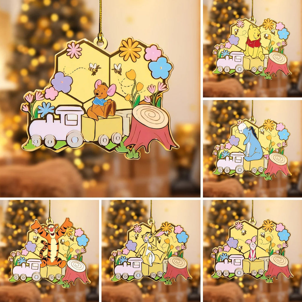 6PCS Winnie-the-Pooh Custom Shape 2-Side Printed Acrylic Ornament – TANTN25730