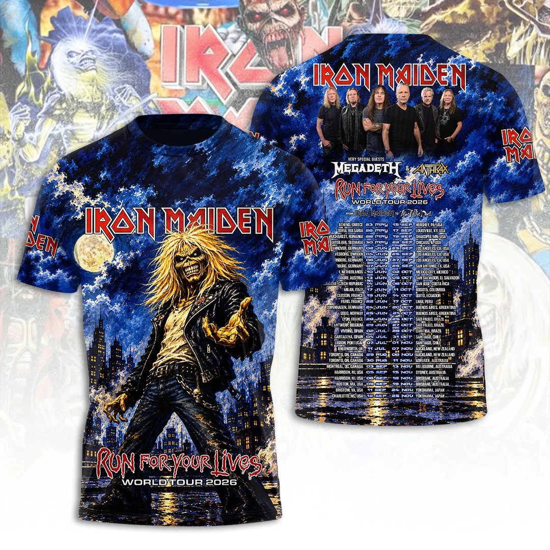 Iron Maiden Tour 2026 3D Apparel – TANTN25859