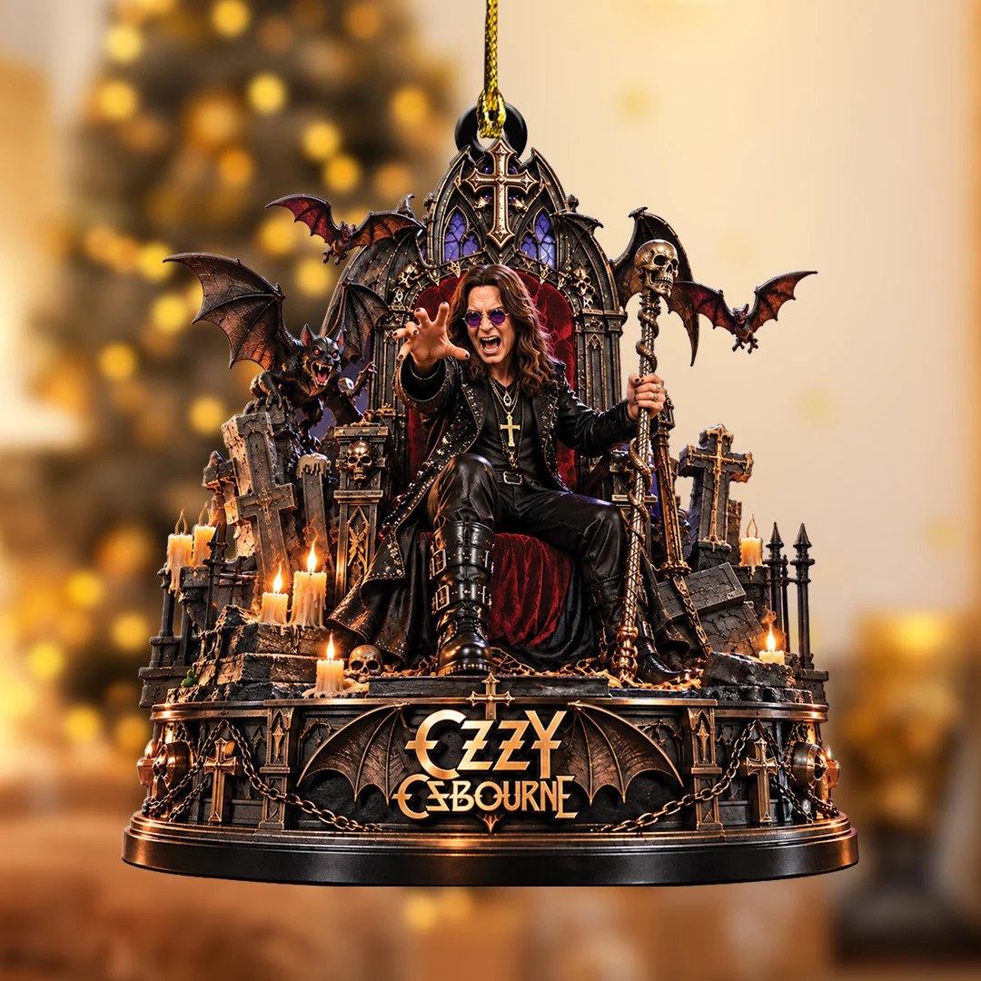 Ozzy Osbourne Custom Shape 2-side Printed Acrylic Ornament – TANTN25903