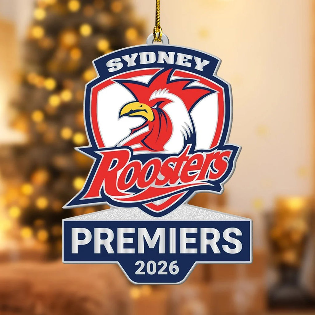 Sydney Roosters 2026 NRL Premiers Custom Shape 2-side Printed Acrylic Ornament – TANTN25940