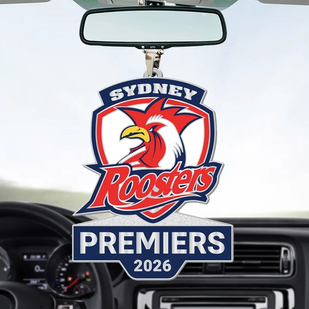 Sydney Roosters 2026 NRL Premiers Custom shape 2-sided Acrylic Car Ornament – TANTN25941