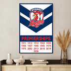 Sydney Roosters 2026 NRL Premiers Canvas With Inner Frame – TANTN25950