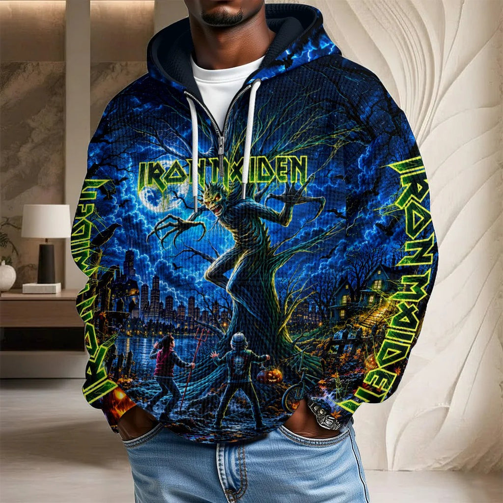 Iron Maiden Fear of the Dark Halloween 3D Unisex Waffle Hoodie – TANTN26006