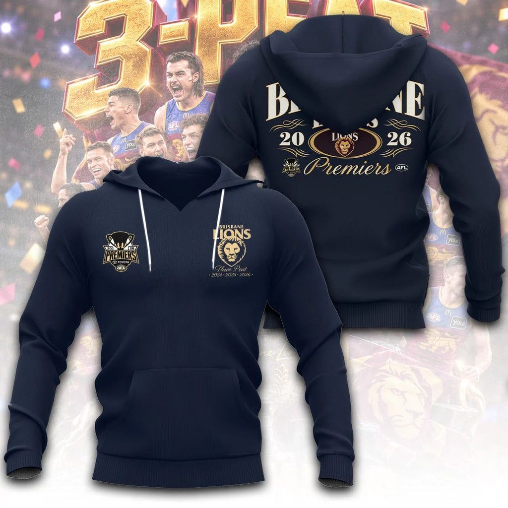 Brisbane Lions 2026 AFL Premiers 3D Apparel – TANTN26111
