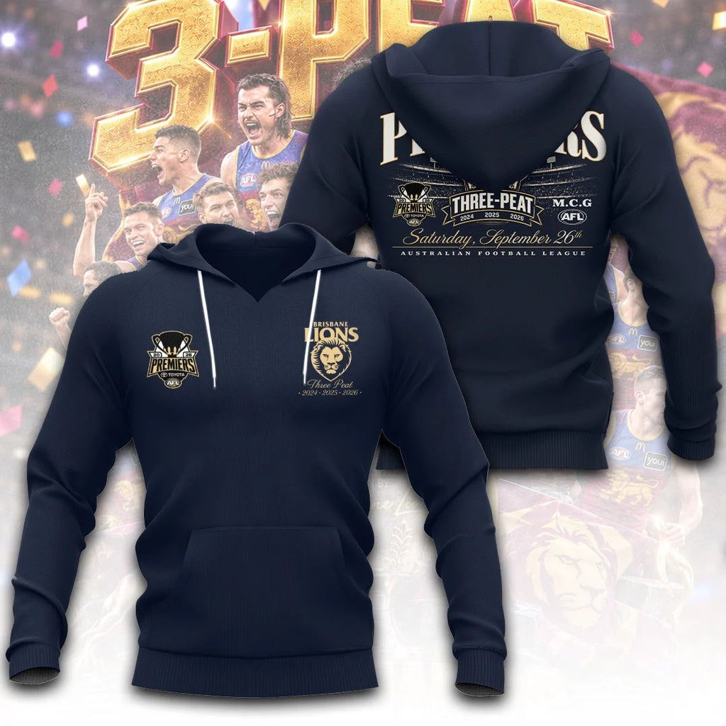Brisbane Lions 2026 AFL Premiers 3D Apparel – TANTN26112