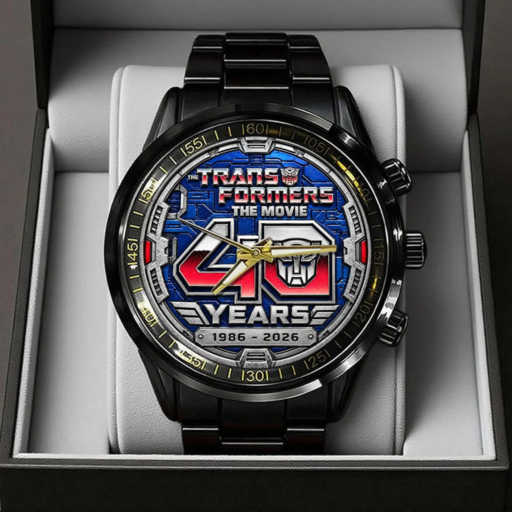 The Transformers: The Movie 40th Anniversary Black Stainless Steel Watch – TANTN26230