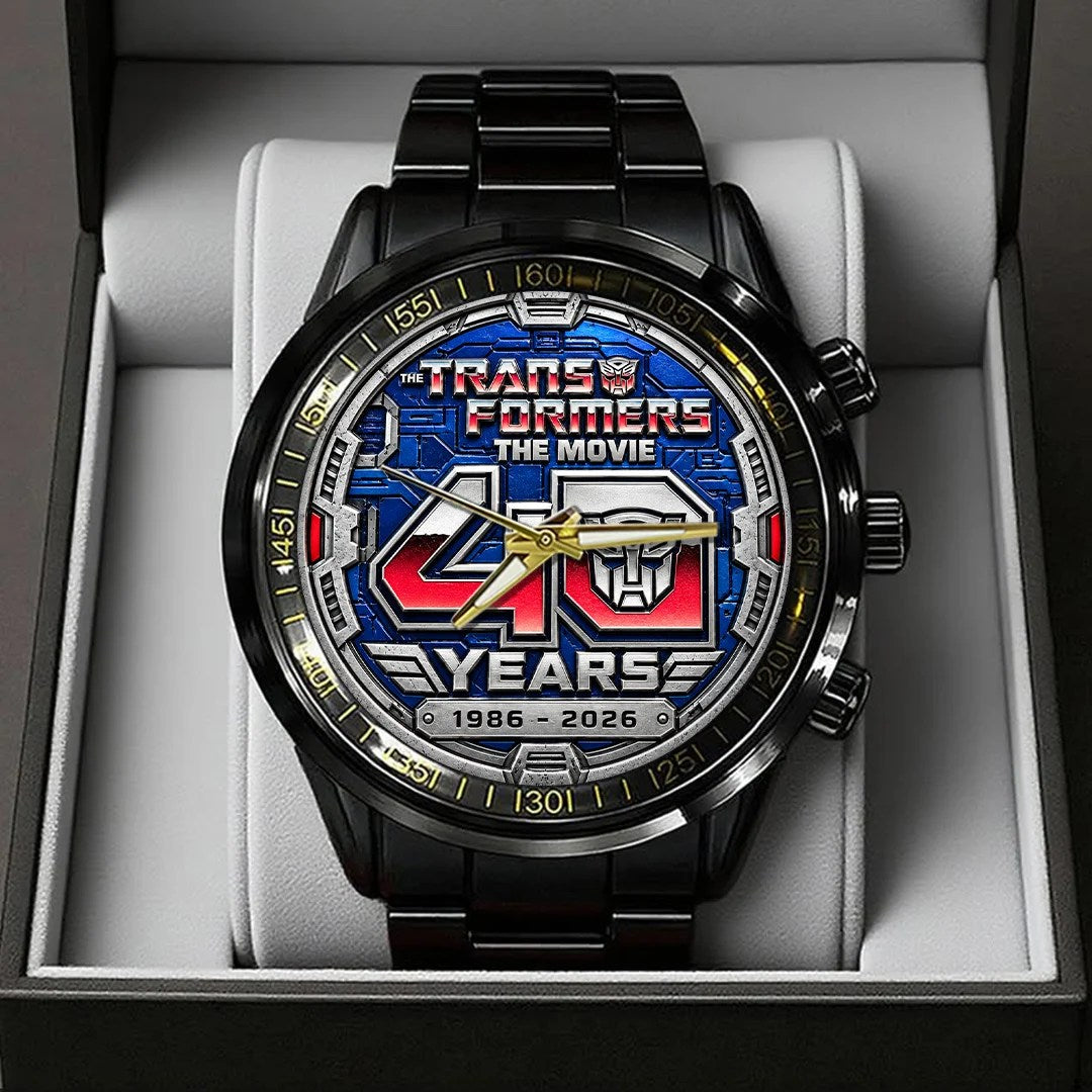 The Transformers: The Movie 40th Anniversary Black Stainless Steel Watch – TANTN26230