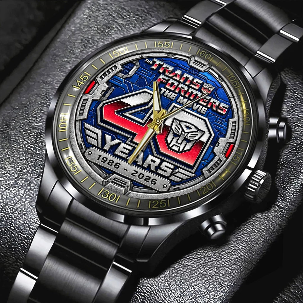 The Transformers: The Movie 40th Anniversary Black Stainless Steel Watch – TANTN26230