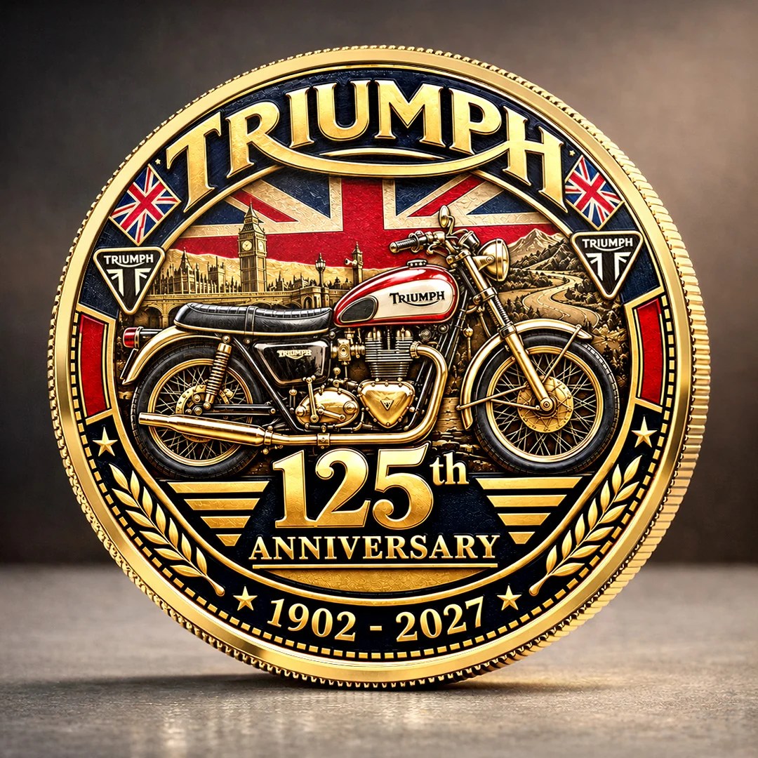 Triumph Motorcycles 125th Anniversary 2027 Commemorative Coin – TANTN26233