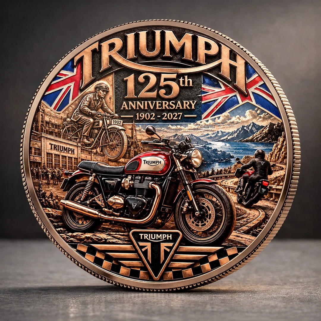 Triumph Motorcycles 125th Anniversary 2027 Commemorative Coin – TANTN26234