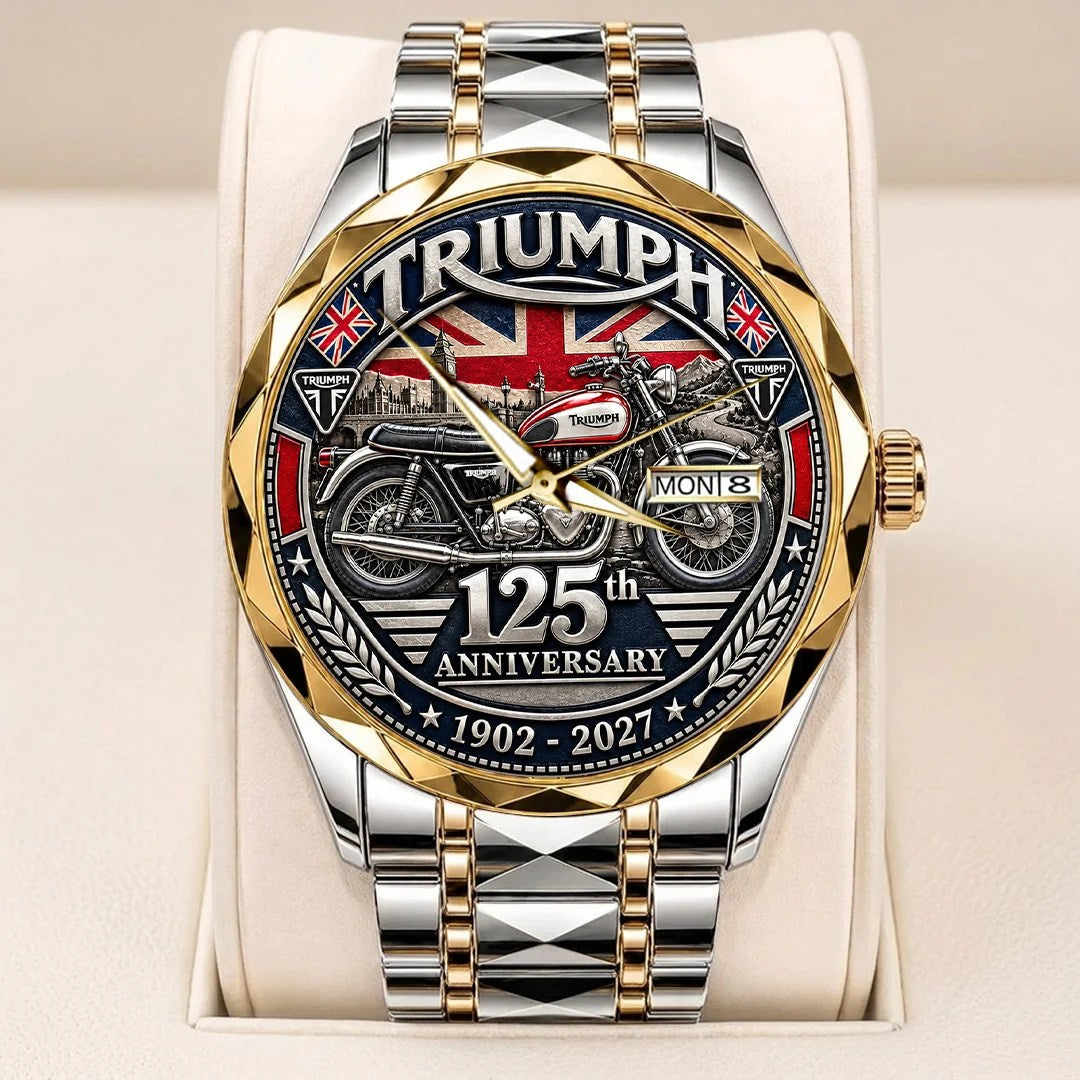 Triumph Motorcycles 125th Anniversary 2027 Alloy Luxury Quartz Watch – TANTN26237