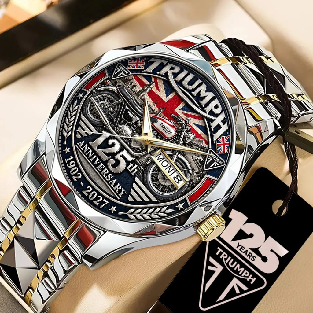 Triumph Motorcycles 125th Anniversary 2027 Alloy Luxury Quartz Watch – TANTN26237
