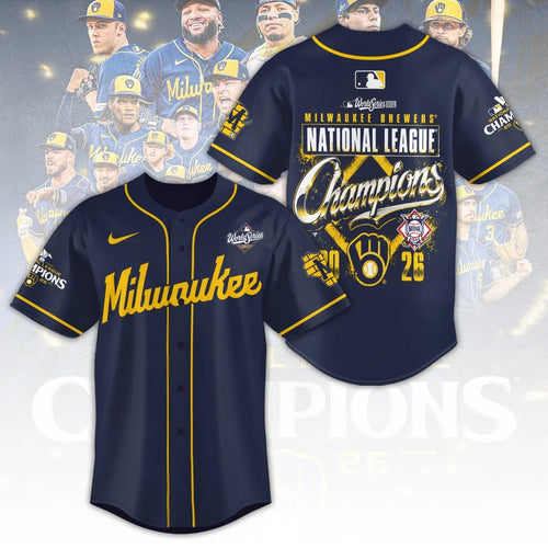 Milwaukee Brewers 2026 National League Champions Baseball Jersey – TANTN26270