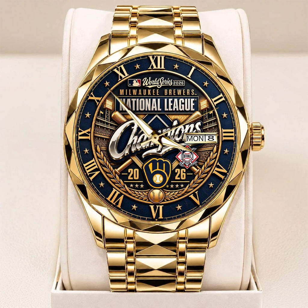 Milwaukee Brewers 2026 National League Champions Alloy Luxury Quartz Watch – TANTN26282