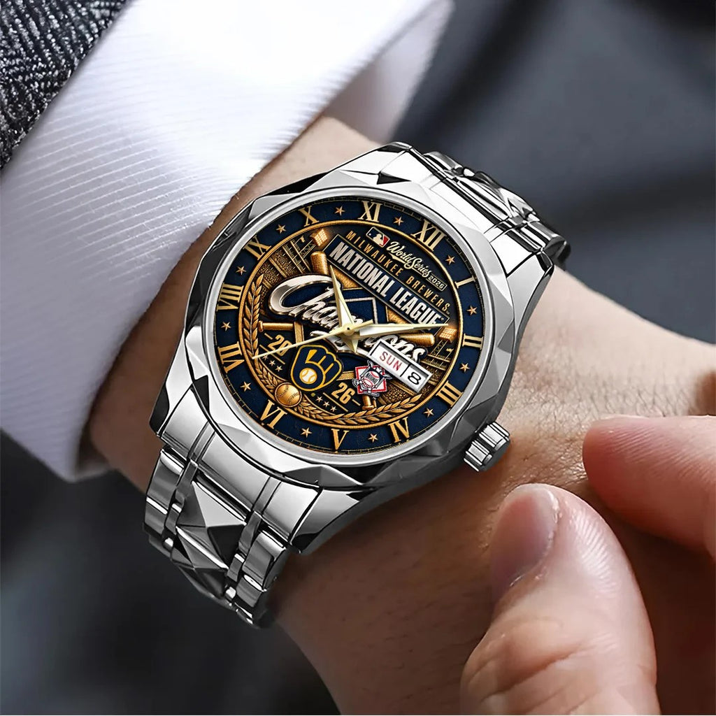 Milwaukee Brewers 2026 National League Champions Alloy Luxury Quartz Watch – TANTN26282