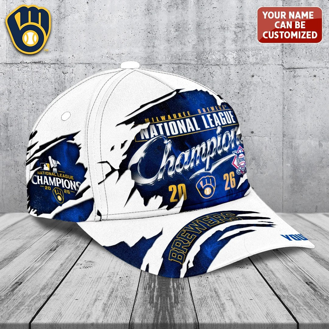 Personalized Milwaukee Brewers 2026 National League Champions Classic Cap – TANTN26289