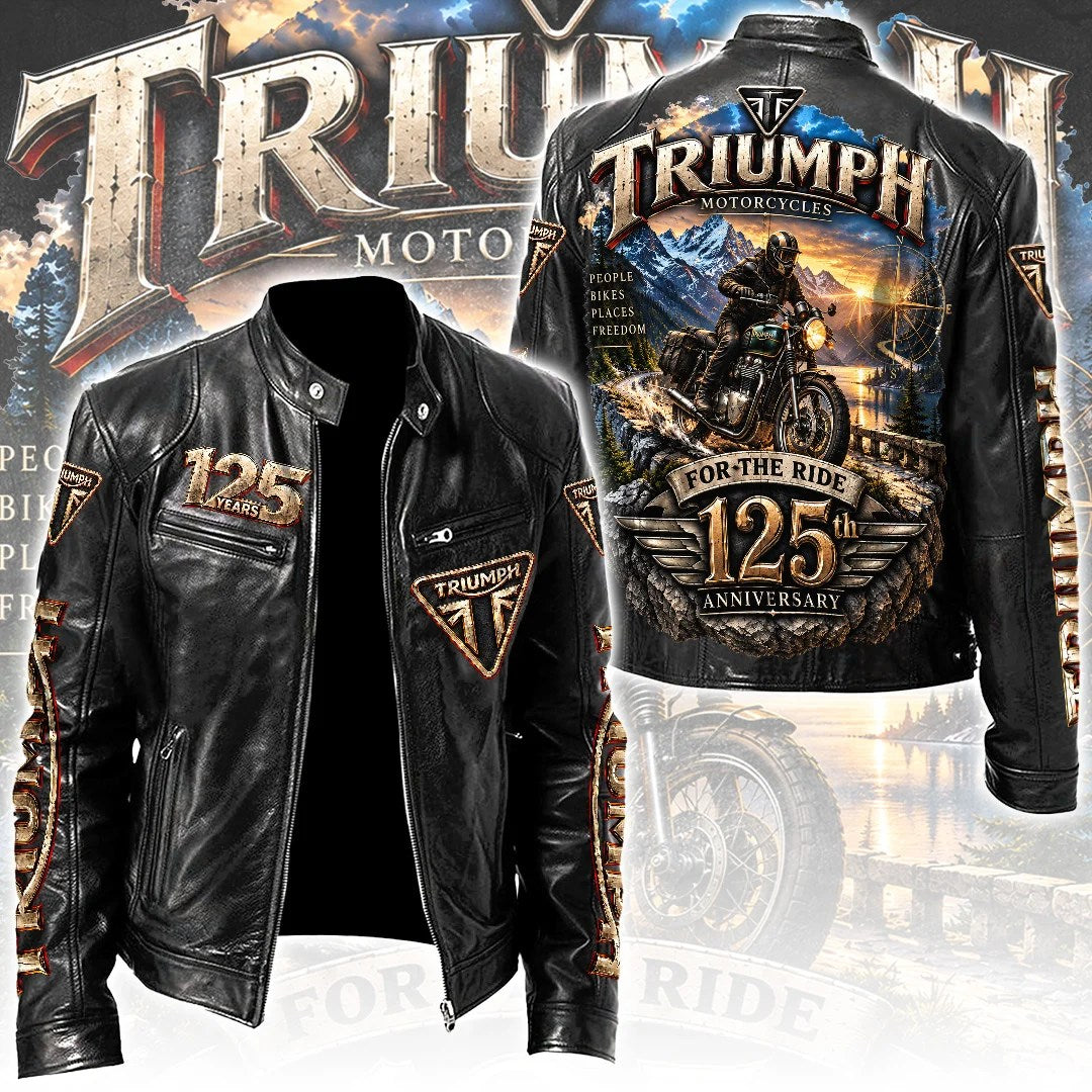 Triumph Motorcycles 125th Anniversary 2027 Motorcycle Leather Jacket – TANTN26326