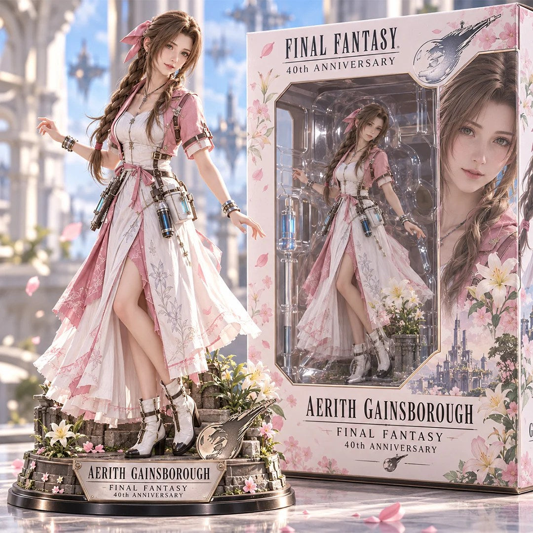 Final Fantasy x Aerith Gainsborough 40th Anniversary 2027 3D Collectible Vinyl Figure – TANTN26350