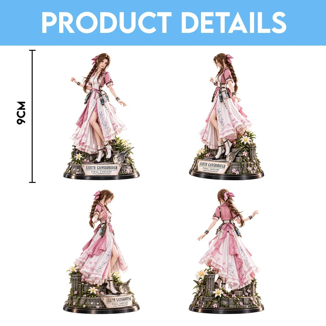 Final Fantasy x Aerith Gainsborough 40th Anniversary 2027 3D Collectible Vinyl Figure – TANTN26350