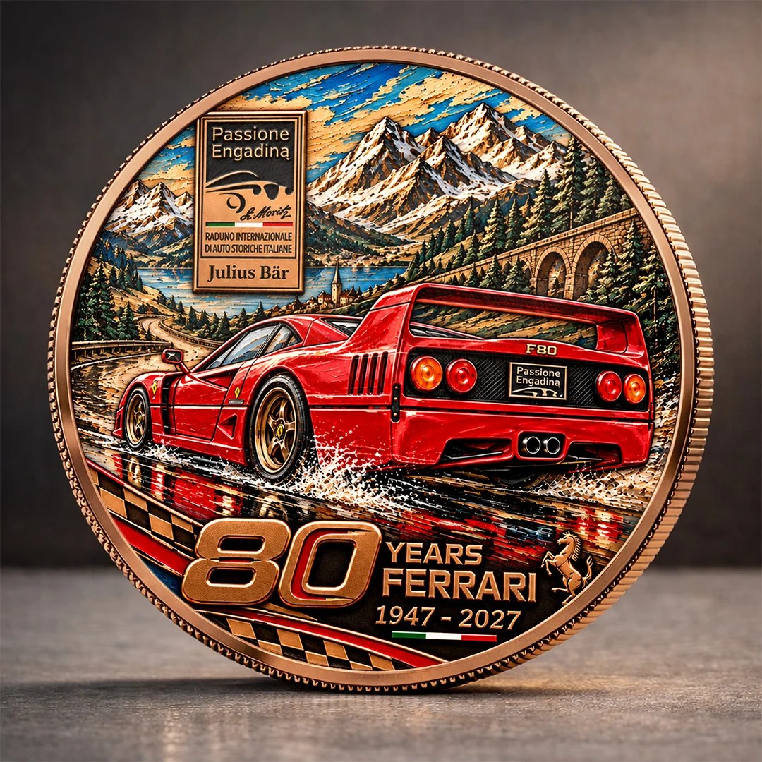 Ferrari 80 Years Anniversarry 2027 Commemorative Coin – TANTN26393