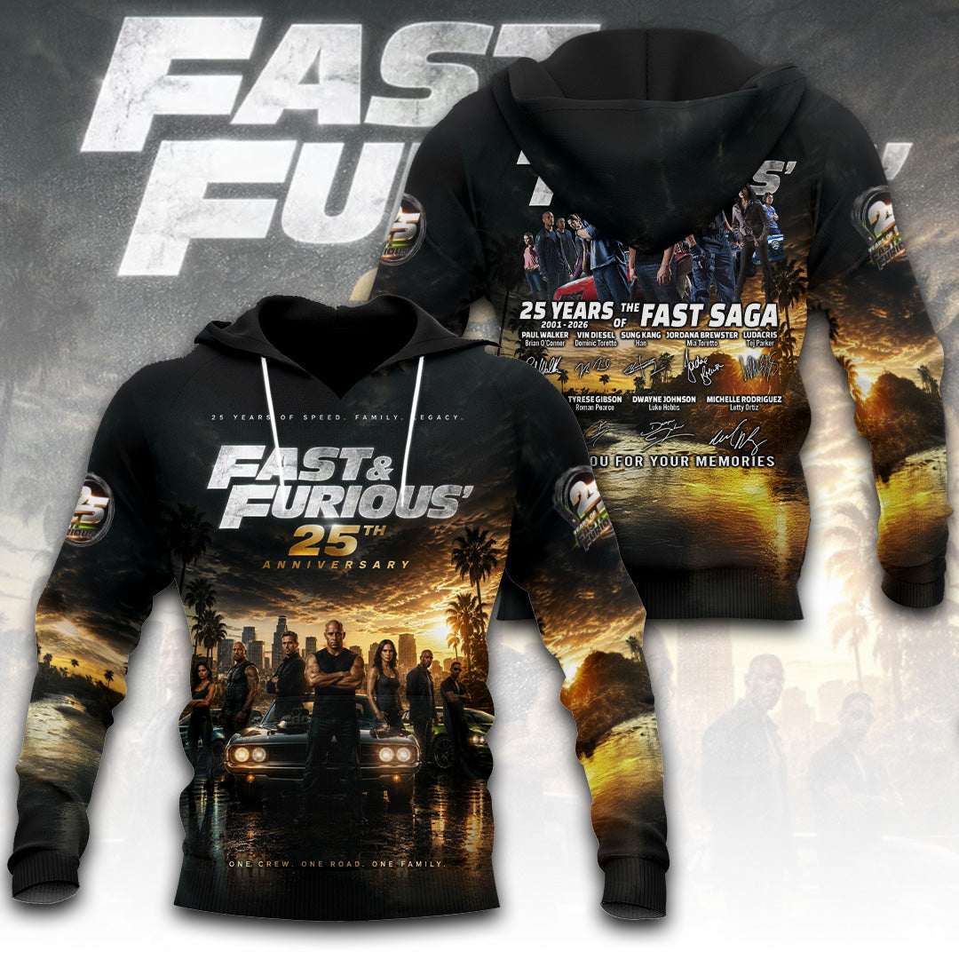 Fast & Furious 25th Anniversary 3D Apparel – TANTN29223