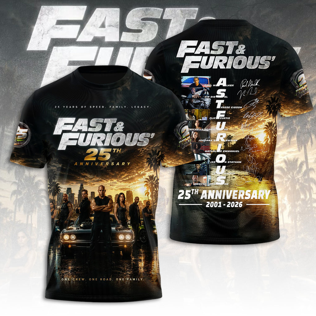 Fast & Furious 25th Anniversary 3D Apparel – TANTN29224