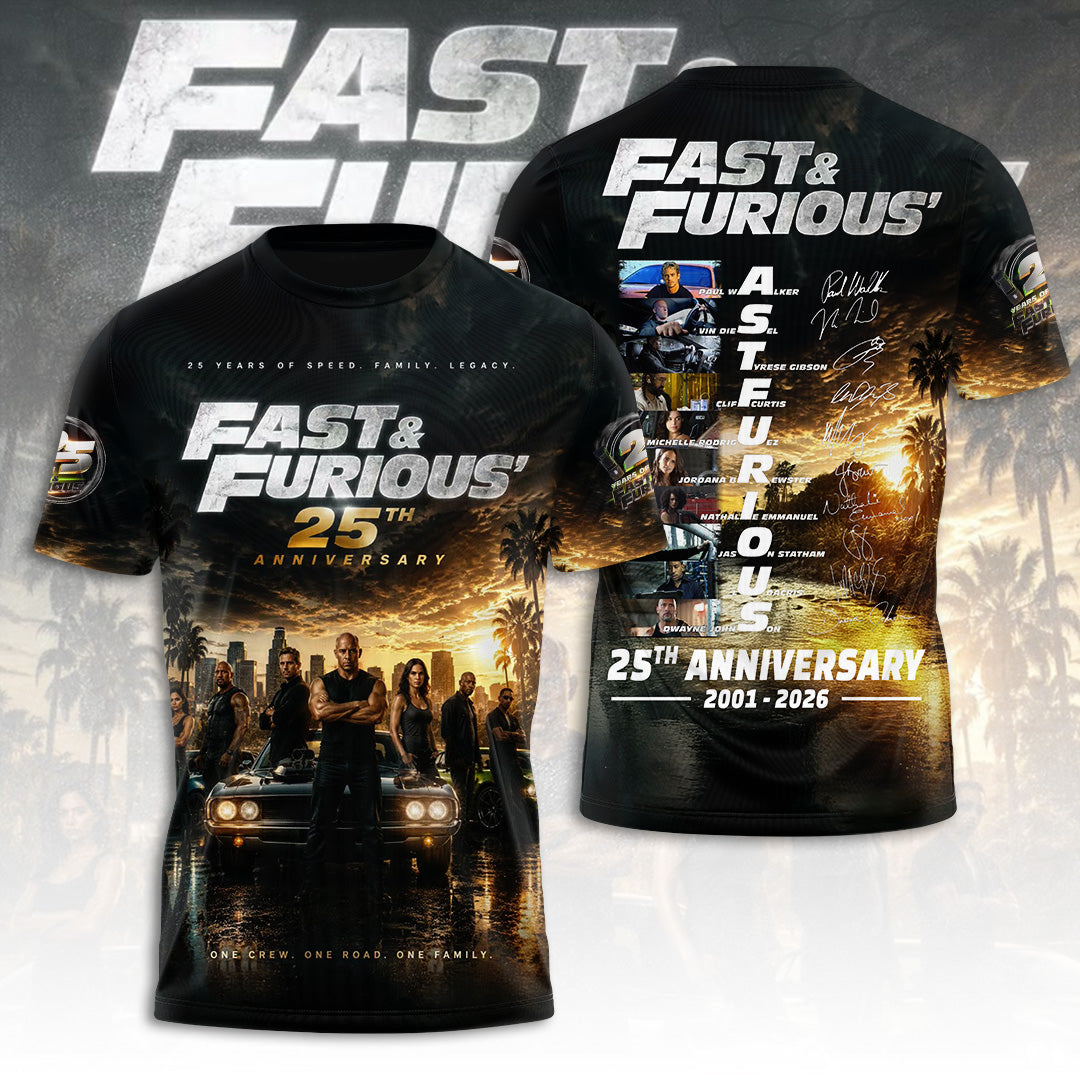 Fast & Furious 25th Anniversary 3D Apparel – TANTN29224