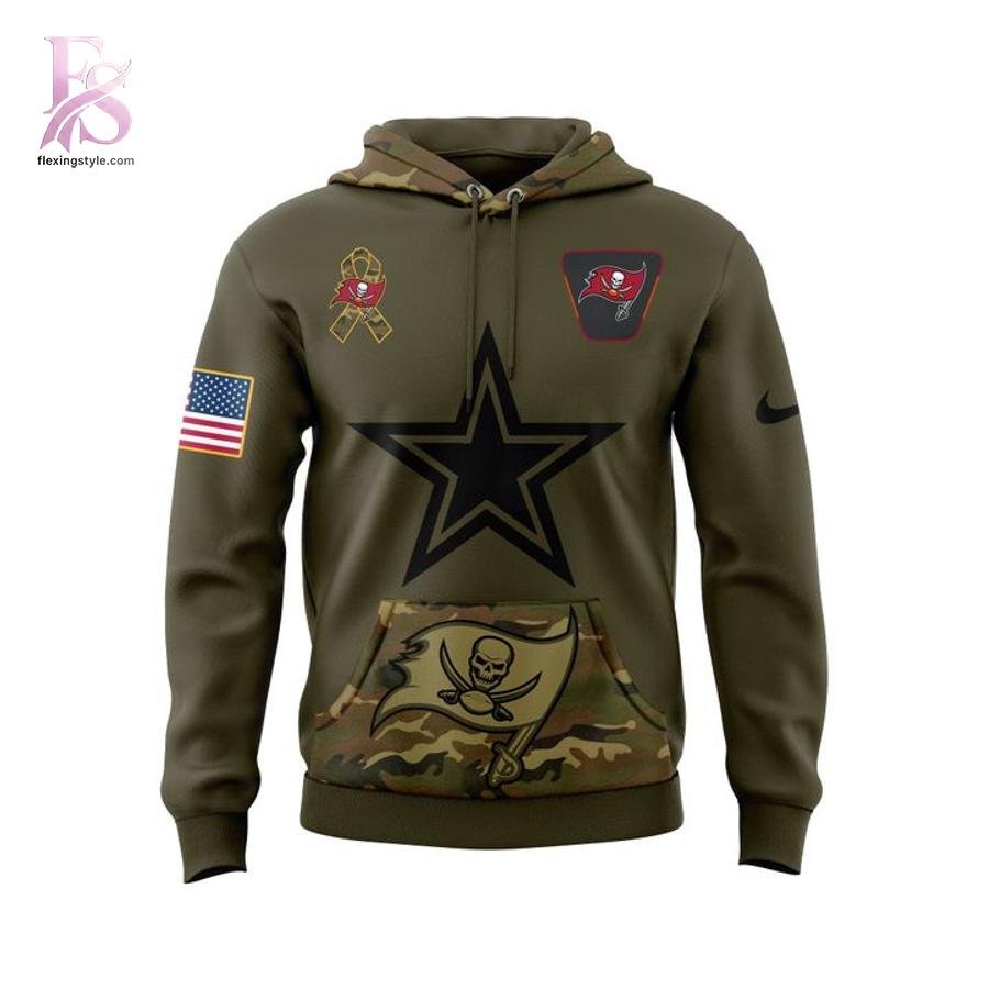 Tampa Bay Buccaneers 2025 NFL Salute to Service Army Hoodie