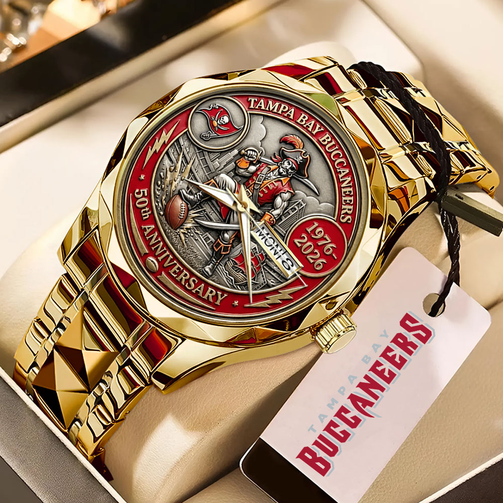 Tampa Bay Buccaneers 50th Anniversary Alloy Luxury Quartz Watch – MAITM14248