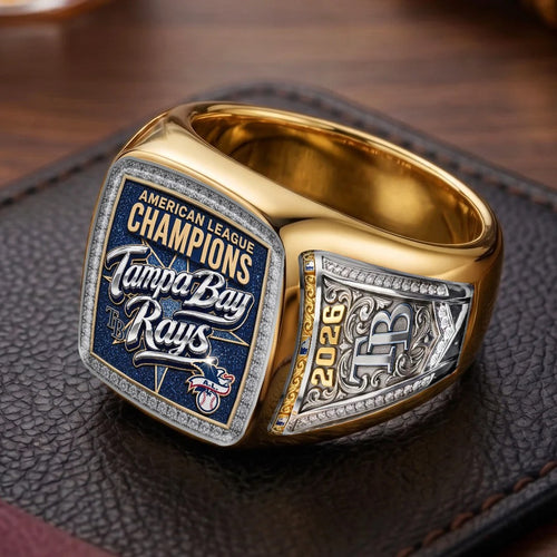 Tampa Bay Rays 2026 American League Champions 3D Engraved Ring – TMTHU10204