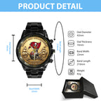 Tampa Bay Buccaneers 50th Anniversary Black Stainless Steel Watch – TANTN19712