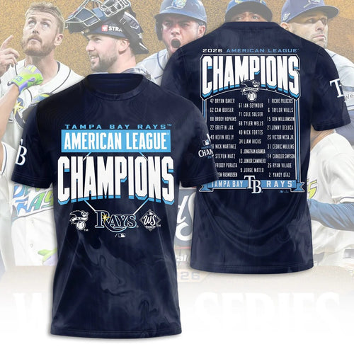 Tampa Bay Rays 2026 American League Champions 3D Apparel – TANTN26316
