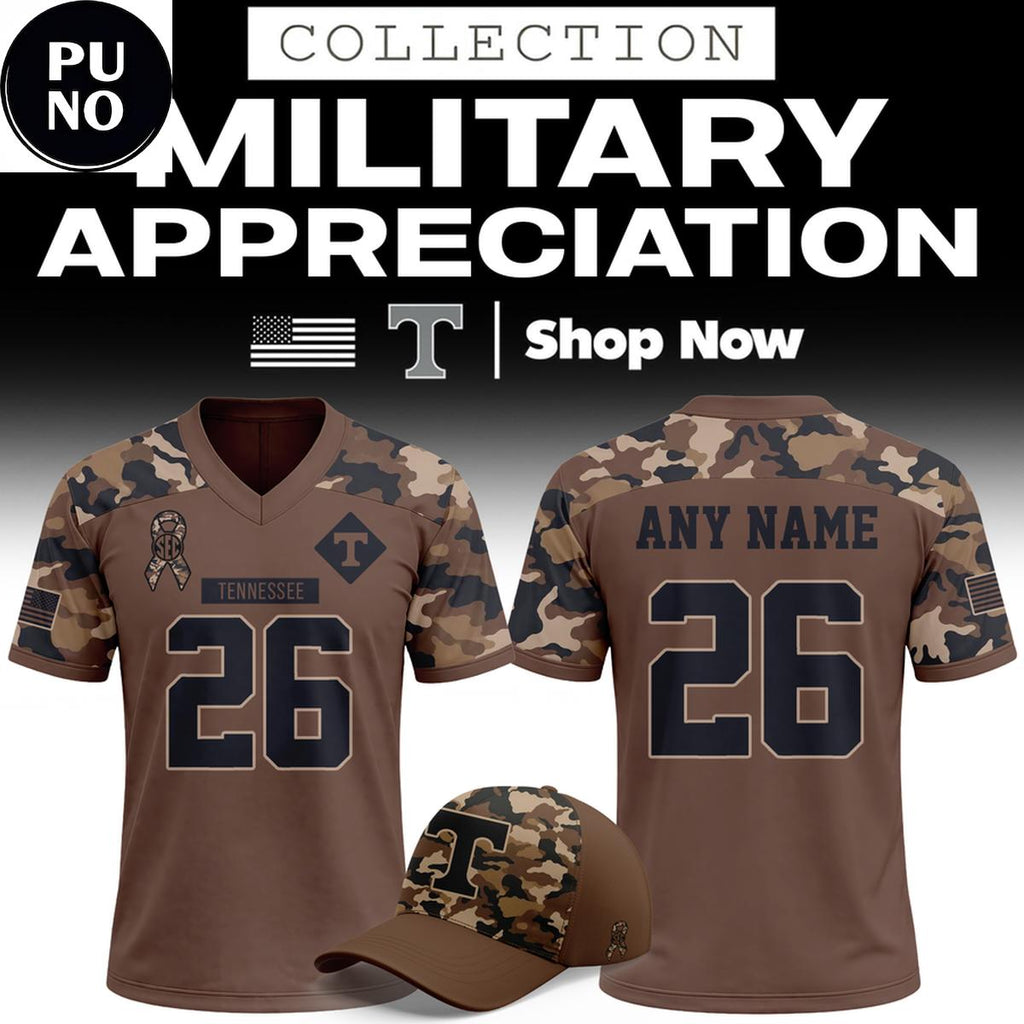 Tennessee Volunteers 2026 Military Appreciation Night Personalized Football Jersey