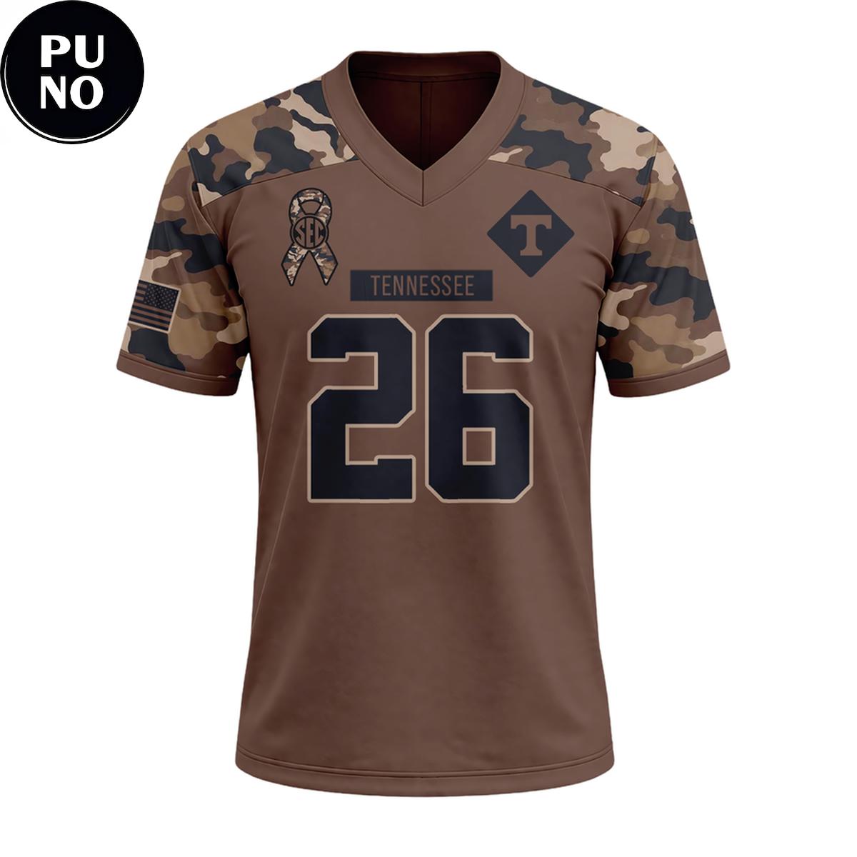 Tennessee Volunteers 2026 Military Appreciation Night Personalized Football Jersey