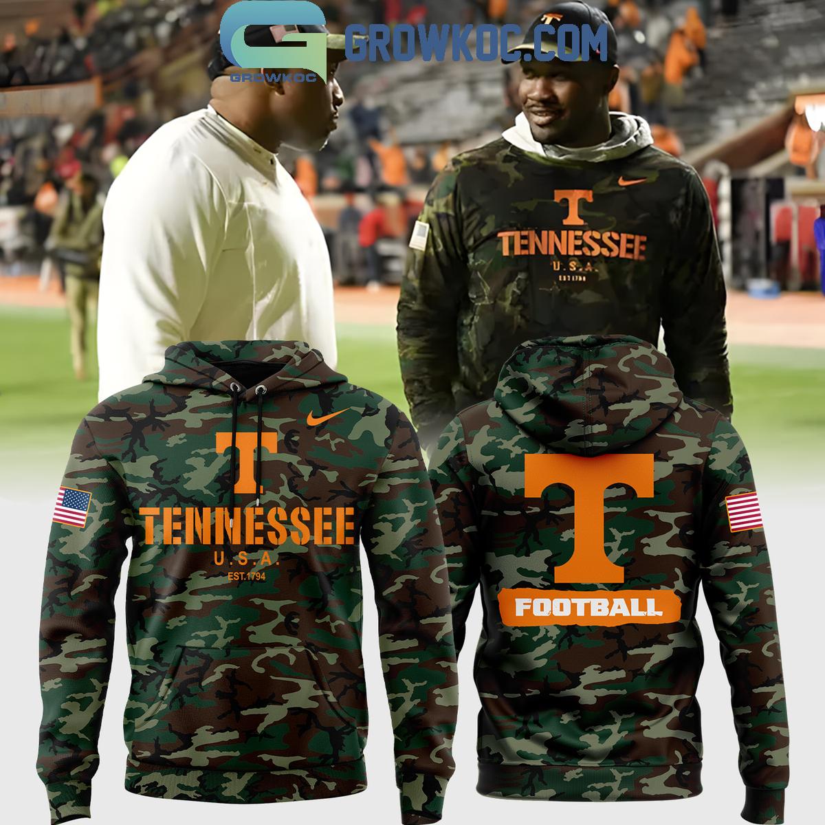 Tennessee Volunteers Football Vols Camo 2024 Salute To Service Hoodie T-Shirt