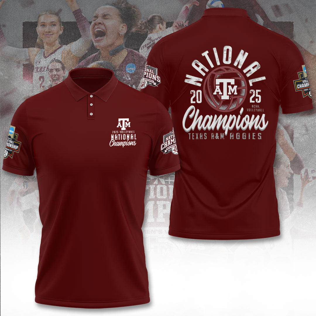 Texas A&M Aggies Women's 2025 Volleyball National Champions 3D Apparel – TANTN19620