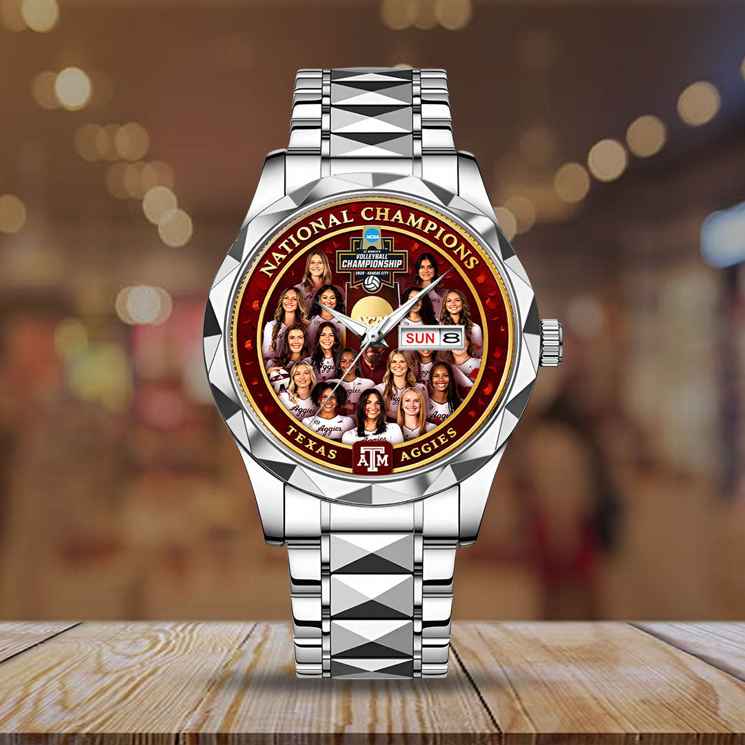 Texas A&M 2025 Women's Volleyball National Champions Alloy Luxury Quartz Watch – HOATT15365