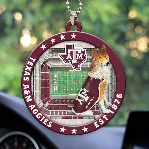 Texas A&M Aggies Football Custom shape 2-sided Acrylic Car Ornament – HOATT13138