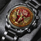 Texas A&M Aggies Football Black Stainless Steel Watch – TANTN17946