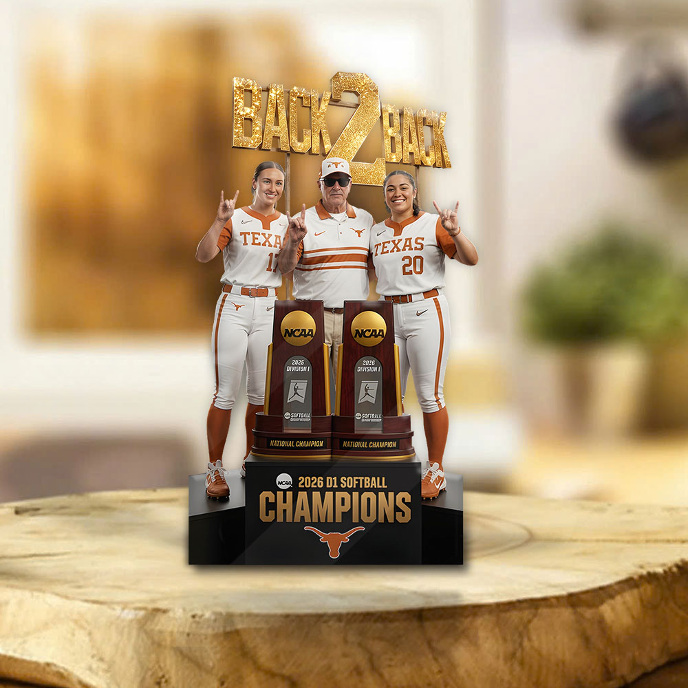 Texas Longhorns NCAA Women's Softball Champions 2026 Custom Shape Acrylic Plaque – TANTN23446