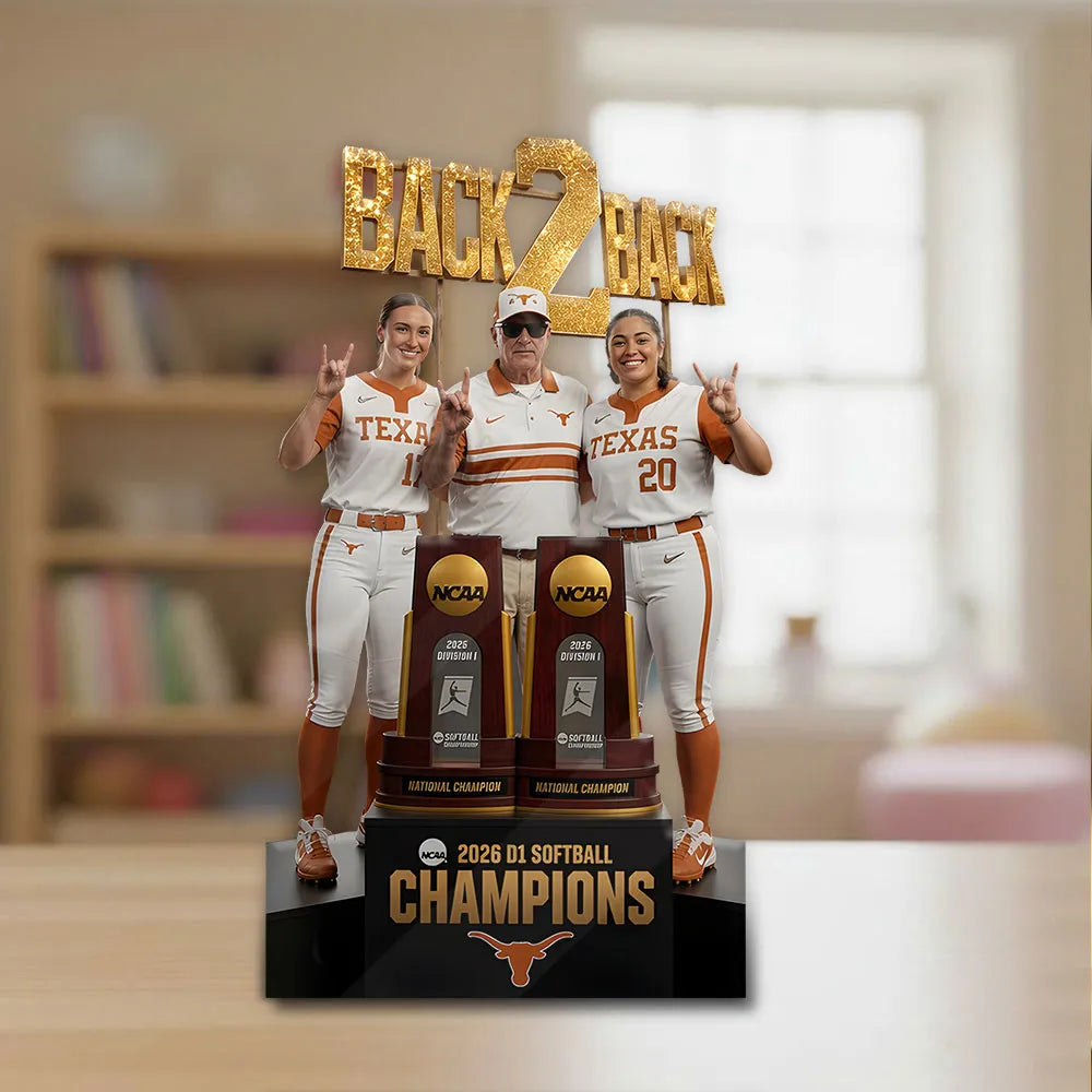 Texas Longhorns NCAA Women's Softball Champions 2026 Custom Shape Acrylic Plaque – TANTN23446
