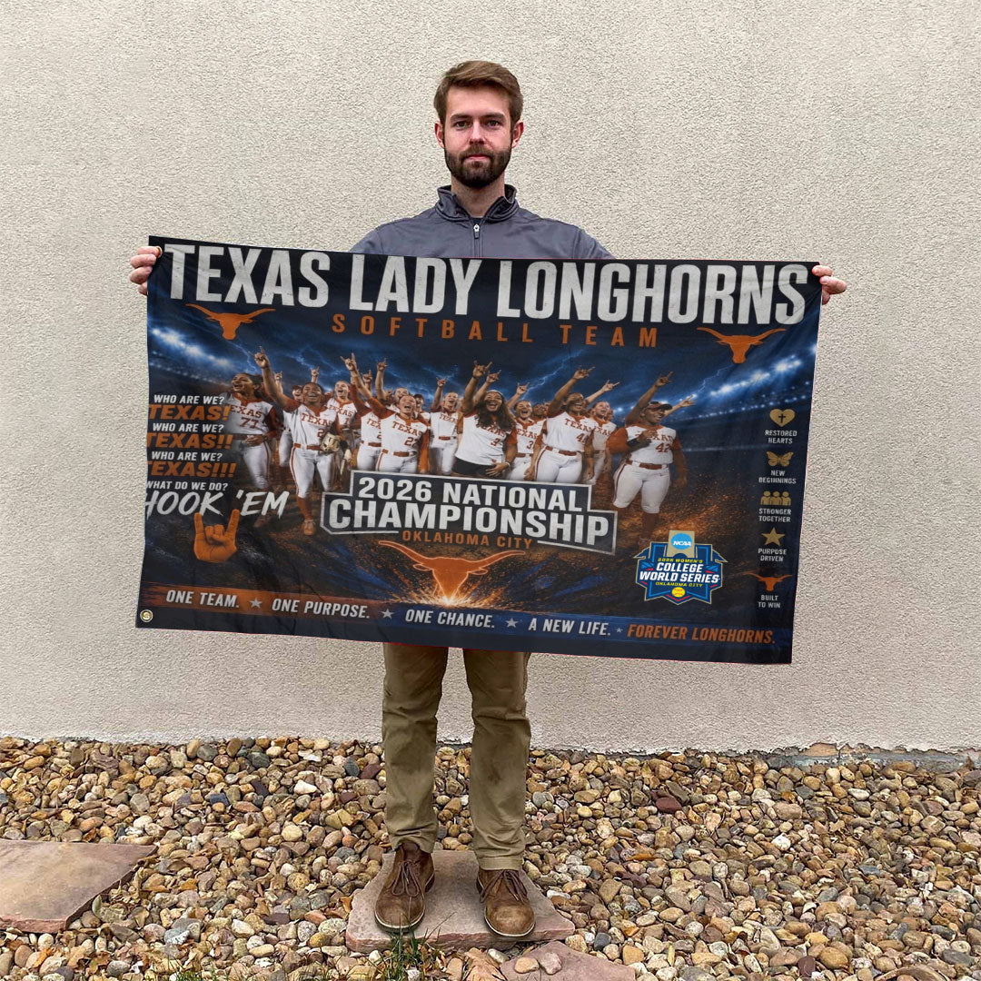 Texas Longhorns NCAA Women's Softball Champions 2026 3D Double-side House Flag – TANTN23442